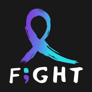 FIGHT DEPRESSION SUICIDE AWARENESS RIBBON T-Shirt