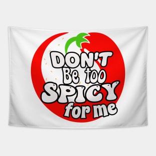 Don't Be Too Spicy: Chili Pepper Harmony in Red, White, and Orange Tapestry