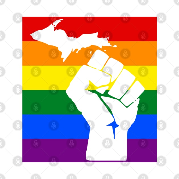 LGBTQ+ Michigan Pride Flag by XLR8EDmedia