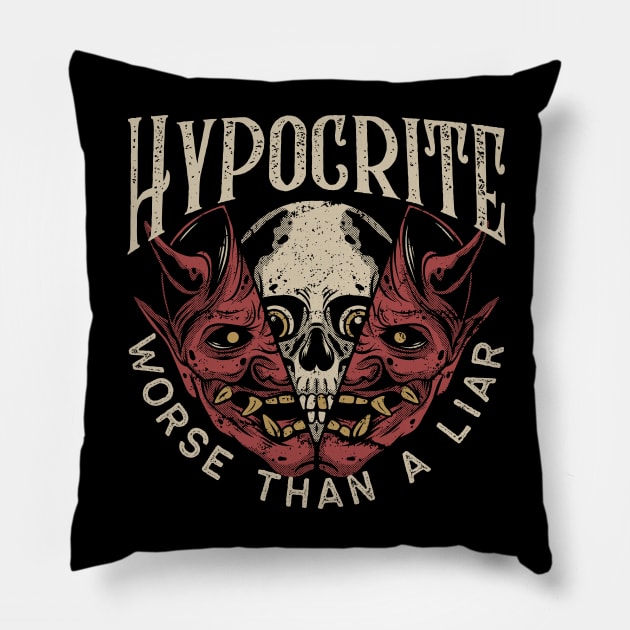 Hypocrisy Pillow by Ninepardon105 Merch