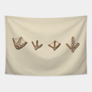 Farmyard Bird Tracks Tapestry