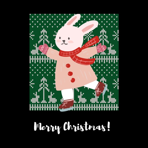 Rabbit Bunnies Christmas Tree Shirt, Rabbit Christmas Tree Tee, Rabbit Mom Shirt, Bunny Rabbit Tree Shirt, Rabbit Lover Gift, Chrismas Tree by Grun illustration 