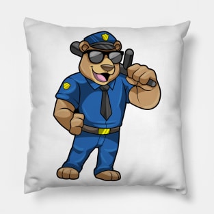 Bear as Police officer with Police uniform & Baton Pillow