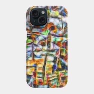 Colorful abstract bark texture Phone Case