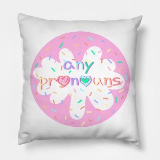 Birthday Cake Any Pronouna Pronoun Pin Pillow