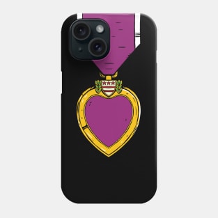 purple heart medal for veteran military soldiers Phone Case