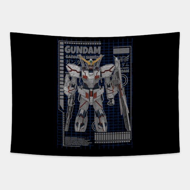 RX-0 Unicorn Gundam Tapestry by gblackid