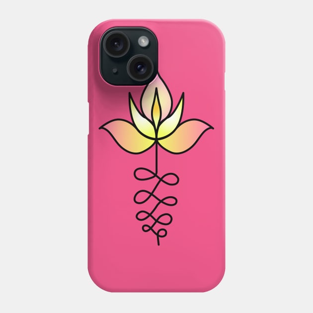 Lotus Unalome Phone Case by Shweta.Designs