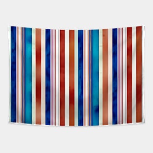 Red, White, and Blue Patriotic Paint Stripes - a modern art way to wear the colors of the United States of America ... the good ol' USA. Show your American Pride! Tapestry