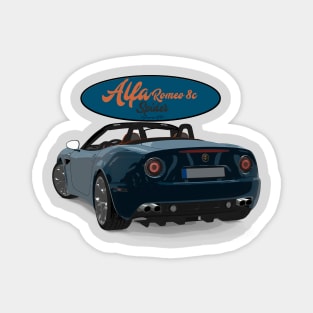 ALFA ROMEO 8C SPIDER Blue Back Magnet