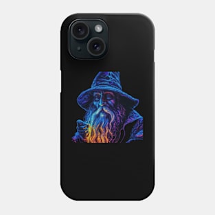 Wizard Magic T-Shirt | Mystical Fantasy Sorcerer Neon Glow Party Phone Case