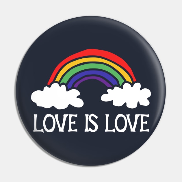 Love is Love rainbow Pin by bubbsnugg