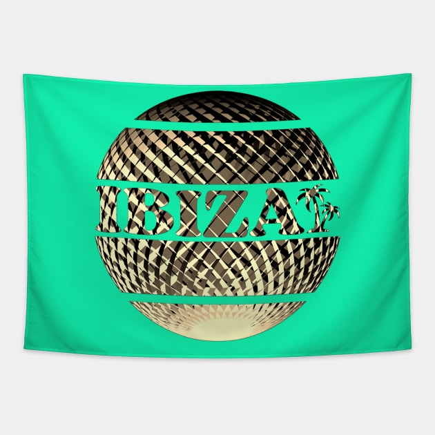 Ibiza logo in gold Tapestry by Bailamor