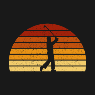 Vintage Sunset Golfing Gift For Golfers T-Shirt