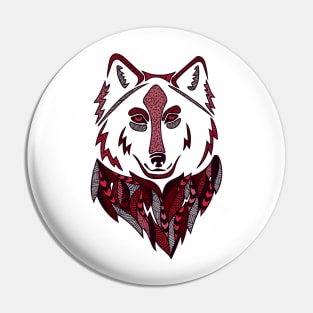 Red Wolf Pin