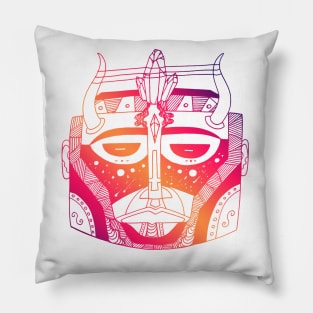 Sunset Sky African Mask No 8 Pillow