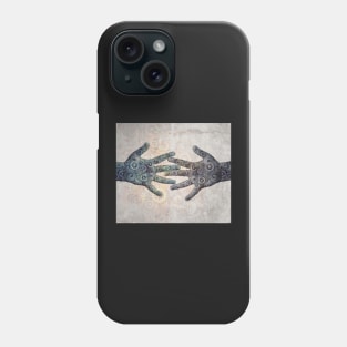 steampunk hands together Phone Case