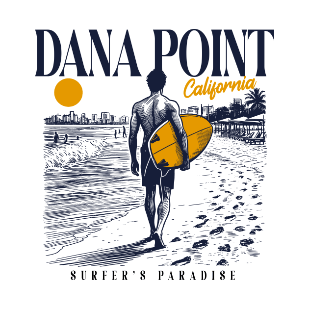 Vintage Surfing Dana Point, California // Retro Surfer Sketch // Surfer's Paradise by Now Boarding