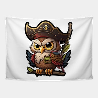 Pirate Owl Tapestry