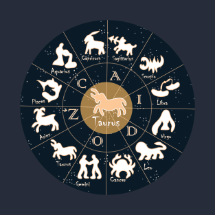 Taurus, Zodiac, Astrology, Horoscope, Stars, Sun-and-moon. Birthday, Valentines-day, Holidays, T-Shirt