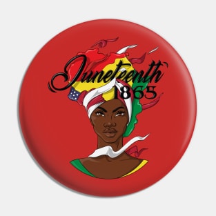 Juneteenth 1865 Black Woman Pin