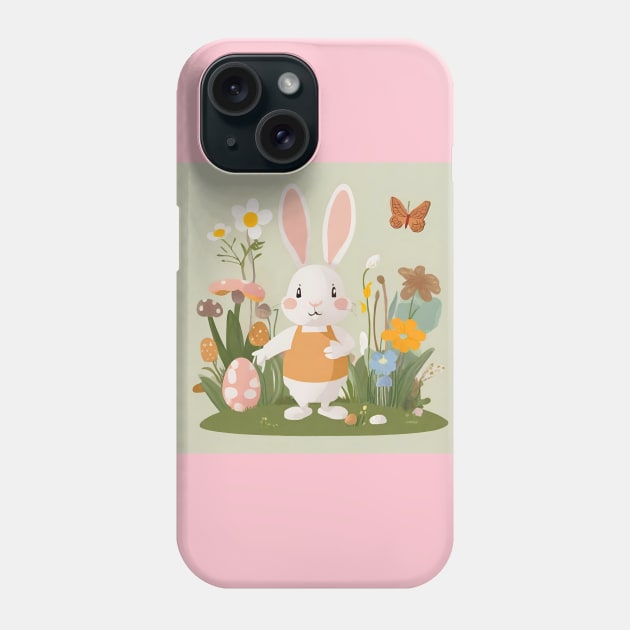 Easter Rabbit in Minimall Art Phone Case by BencDesignStudio