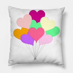 Balloon Bouquet for Valentines Day Pillow