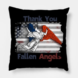 American Flag, American Heroes, Fallen Angels, USA, Patriot, Army, America Salute Pillow