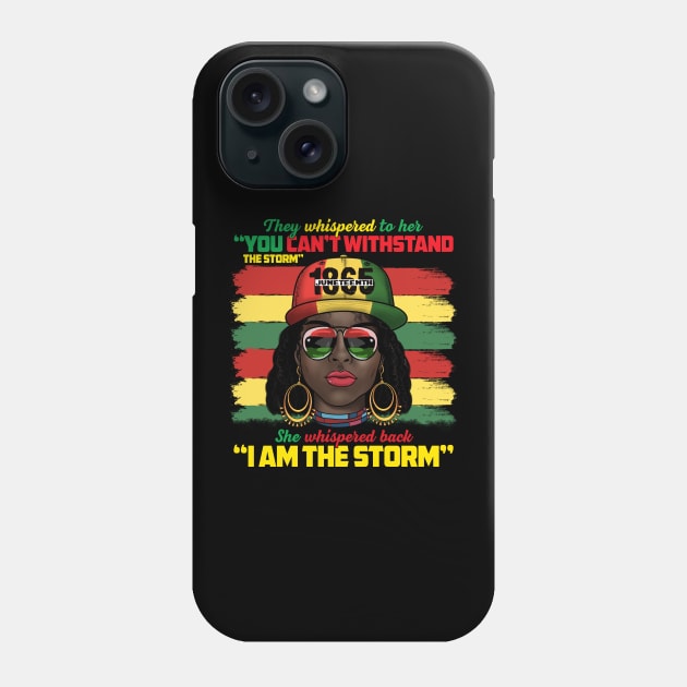 Black African American Ladies Juneteenth Black History Month Phone Case by GLOBAL TECHNO