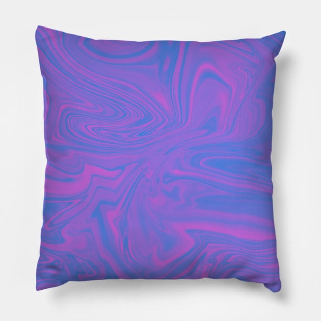 Blue and Purple Liquid marble texture Pillow by DMJPRINT