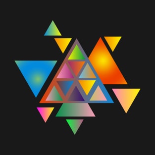 Pattern of colored triangles T-Shirt