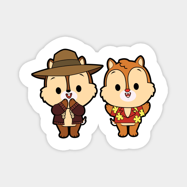 Cute Chip and Dale Rescue Rangers Magnet by untitleddada