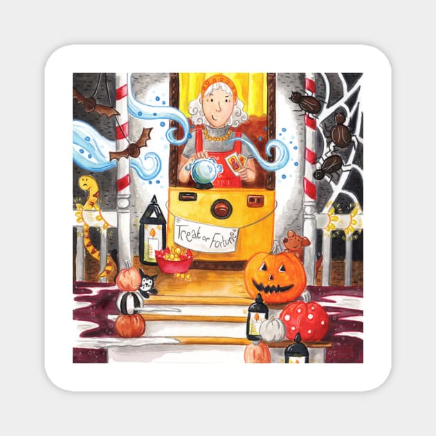 Trick or Treat Magnet by Vicky Kuhn Illustration