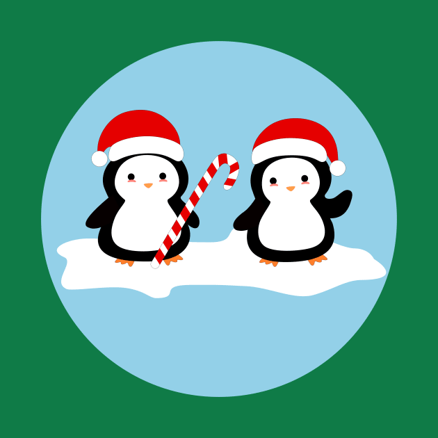 Kawaii Christmas Penguins by happinessinatee