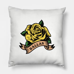 Yellow Rose Of Dallas Pillow