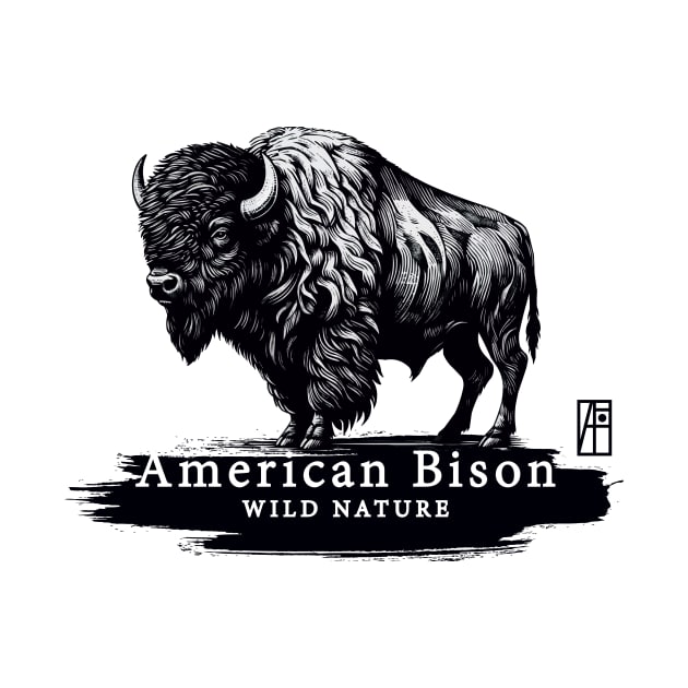 American Bison - WILD NATURE - BISON -18 by ArtProjectShop