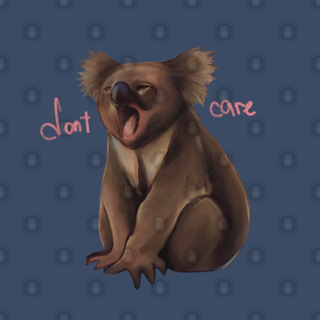 Cute lazy koala bear don’t care(on blue jeans) by Meakm