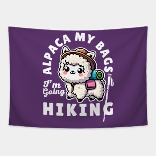 Alpaca My Bags Cute Alpaca Hiking Funny Sayings Gif Idea For Hiker Mom Tapestry