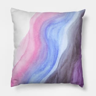 Fire of life - Abstract watercolor waves Pillow