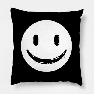 Uncanny Valley Smile Icon Pillow