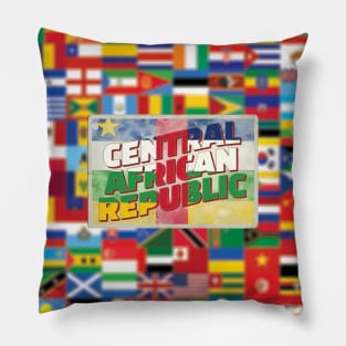 Central African Republic vintage style retro souvenir Pillow