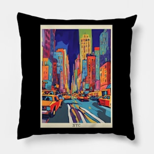 fauvism art of new york city usa 3 Pillow