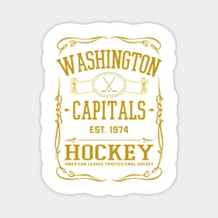 Vintage Capitals Hockey Magnet