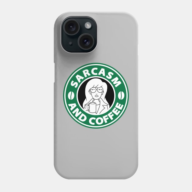 Sarcasm and Coffee Phone Case by Fra_Stiller