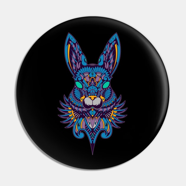 Rabbit Mandala Pin by TambuStore