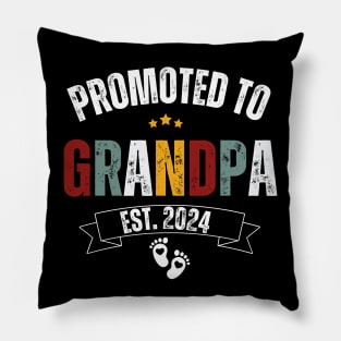 1st Time Grandpa EST 2024 New First Grandpa 2024 Pillow