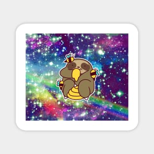 Honey Sloth Rainbow Space Magnet