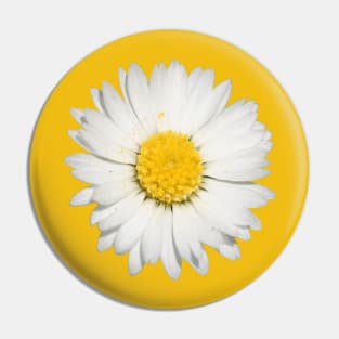 Beautiful Yellow And White Daisy Flower Cut Out Pin