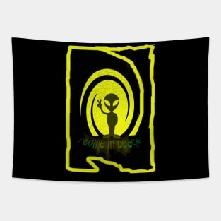 Alien Design.. "I come in peace" Tapestry