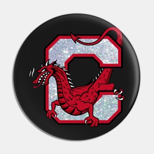 Cortland Red Dragon w/ sparkle Pin